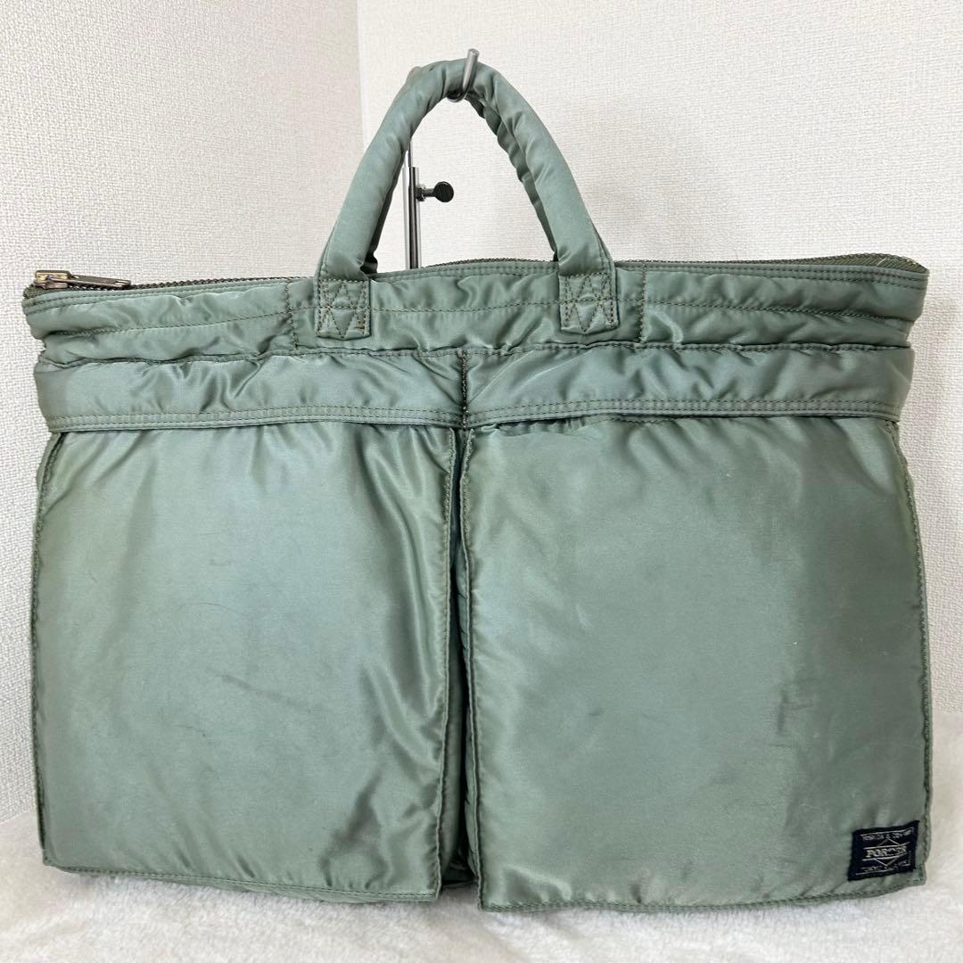 ✨レア色✨ポーター タンカー セージグリーン ヘルメットバッグ ハンドバッグ