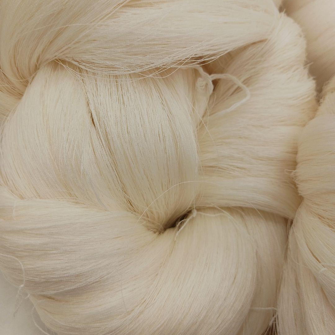 生糸大量　精錬前　未使用絹糸