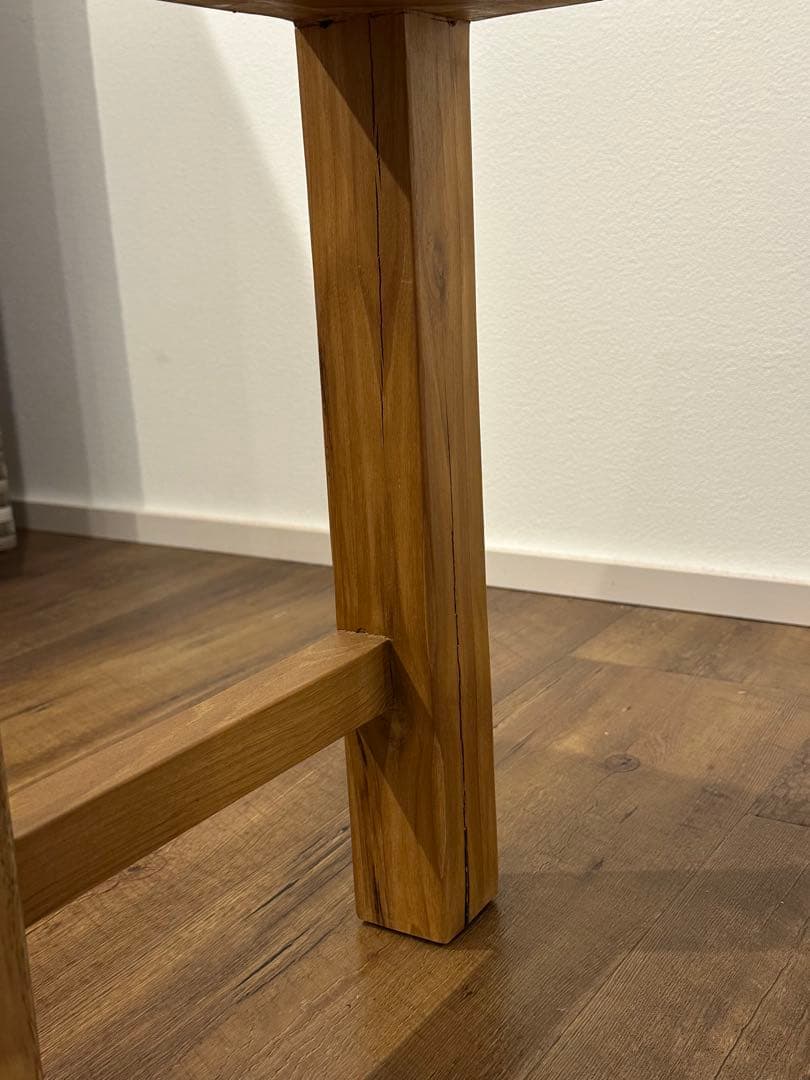 nuko【訳あり】チーク無垢材スツールW50×D30×H42cm