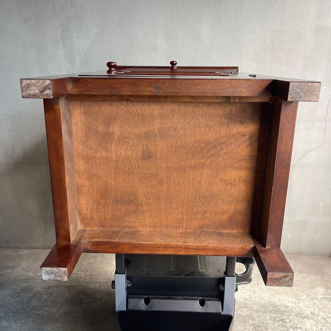 美品　松本民芸家具 ミズメザクラ無垢材 C型電話台 キャビネット 天然木