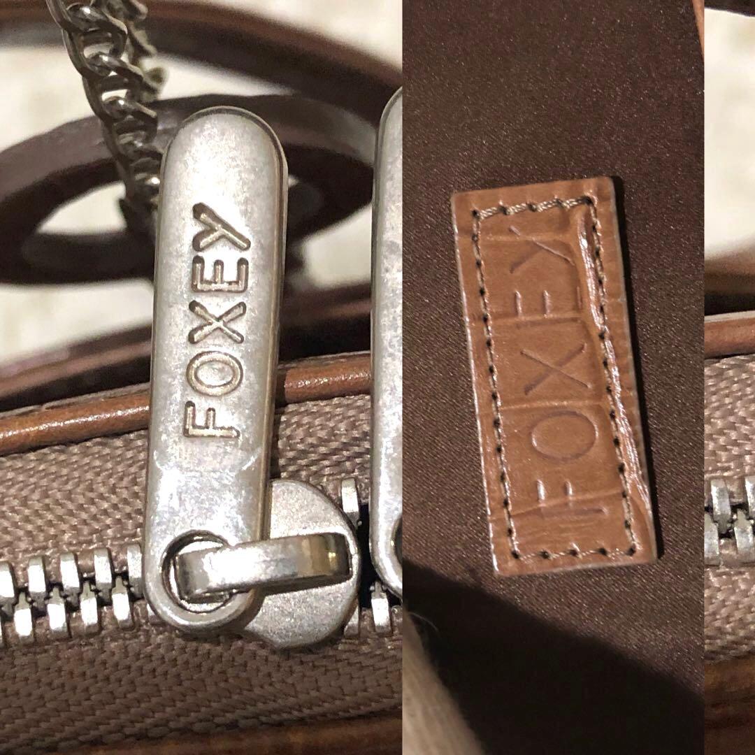 未使用級✨フォクシー レザー　2way ショルダーバッグ ポシェット