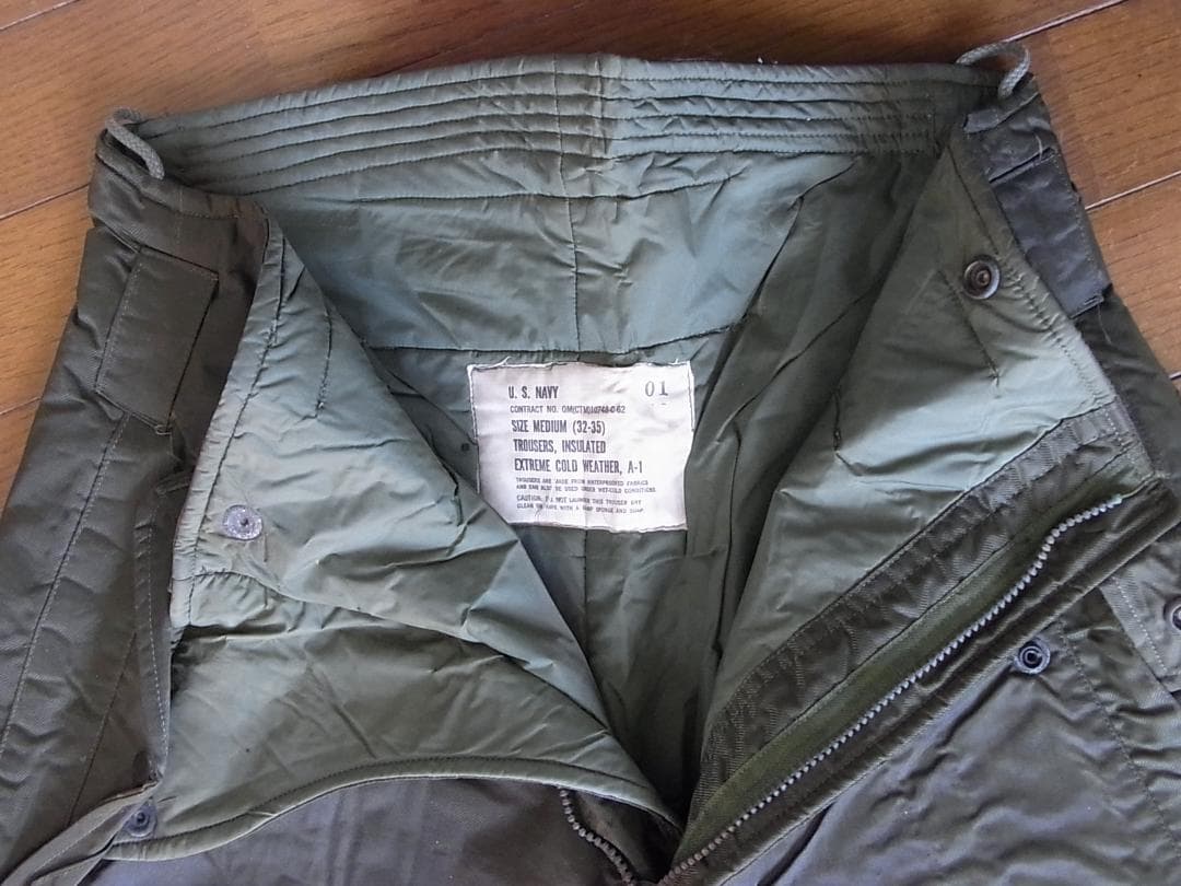 1960年代米海軍の極寒地用作業ズボン A-1 サイズM
