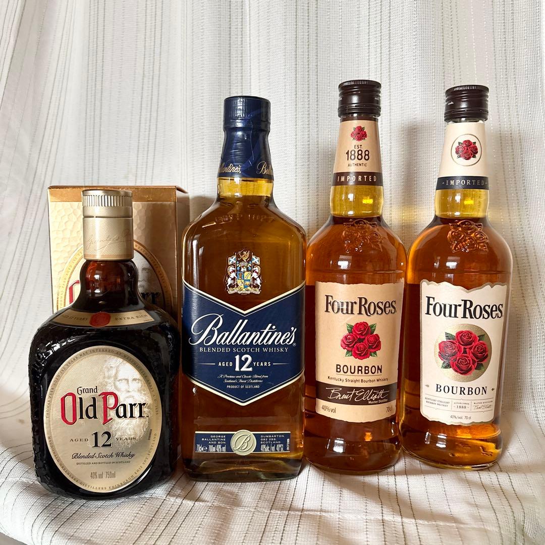 限定価格❣️バランタイン12年Old Parr12年フォアローゼズウイスキー4本