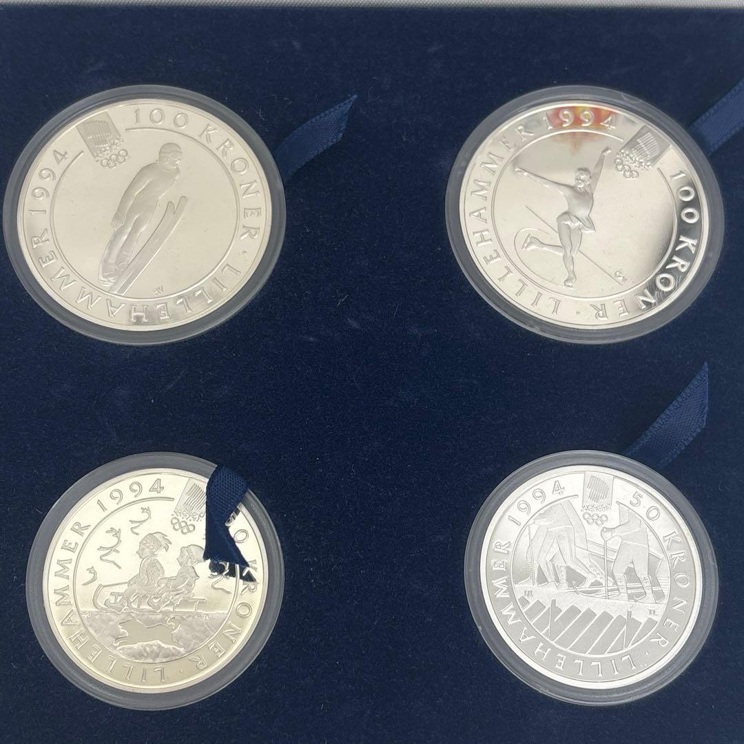 Lillehammer 1994 リレハンメルオリンピック 記念 銀貨セット