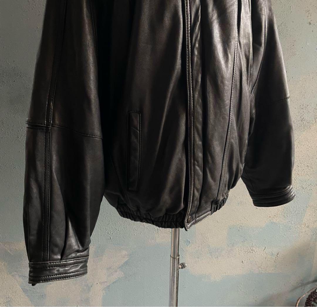 vintage leather jacket 本革レザージャケット　シルエット◎