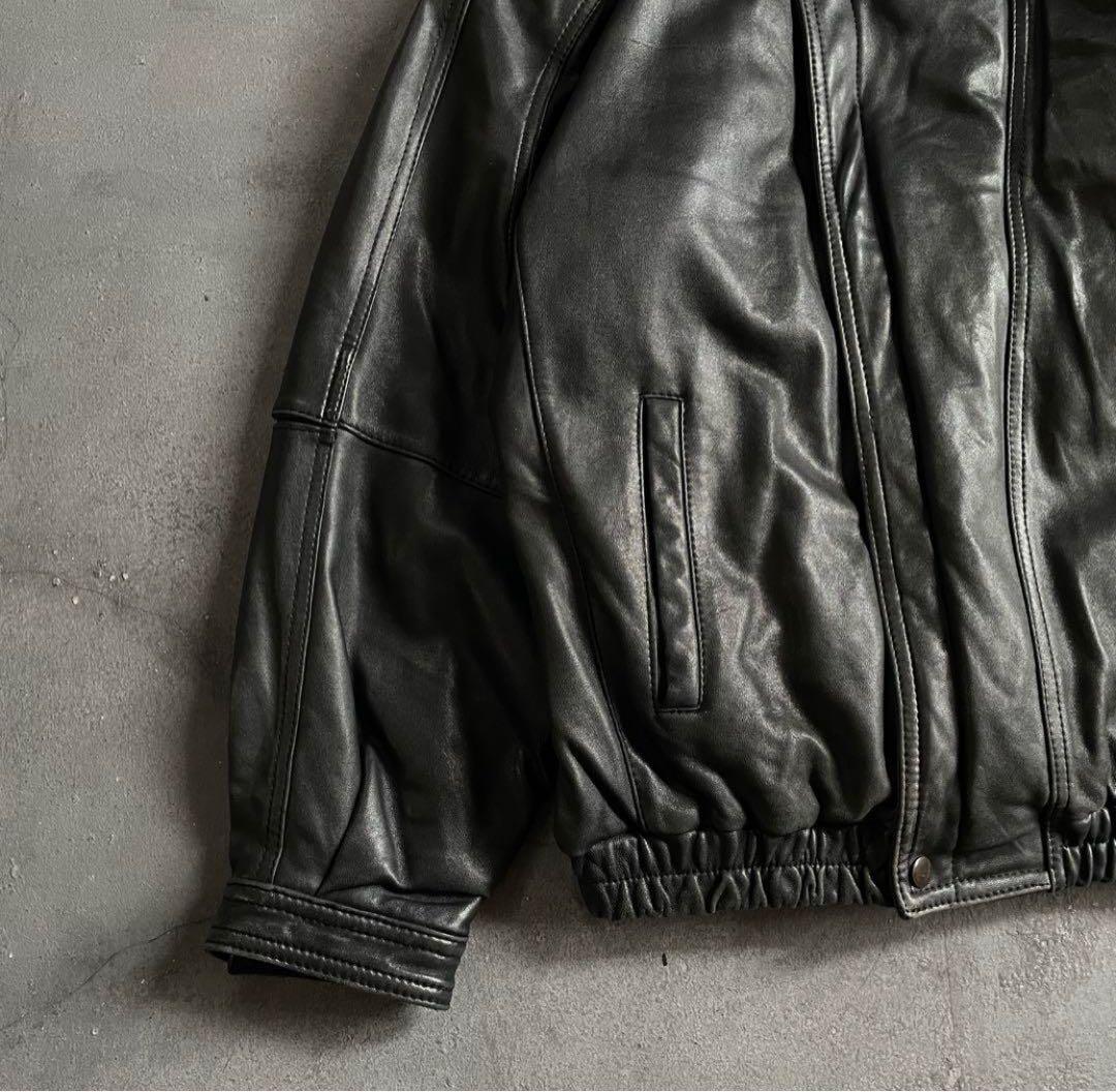 vintage leather jacket 本革レザージャケット　シルエット◎