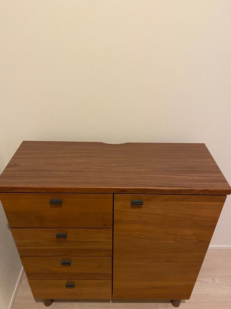 ISSEIKI CRAULチェスト 収納 幅80 ウォルナット リビング収納