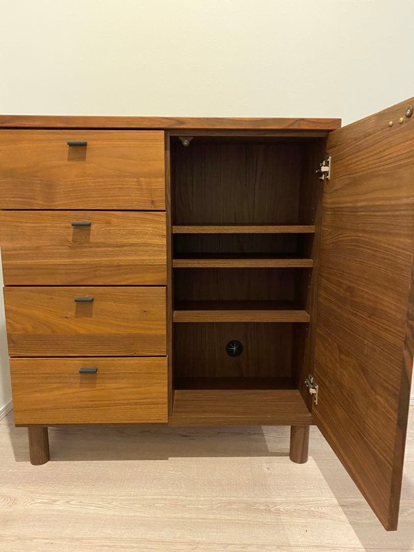 ISSEIKI CRAULチェスト 収納 幅80 ウォルナット リビング収納