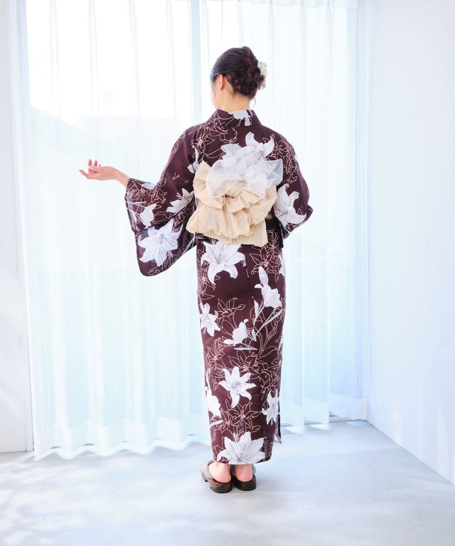 浴衣 帯 下駄 3点セット セパレート浴衣 試着のみ