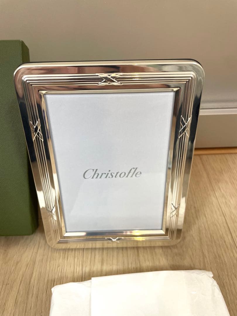 Christofle クリストフル　フォトフレーム　シルバー加工　未使用品