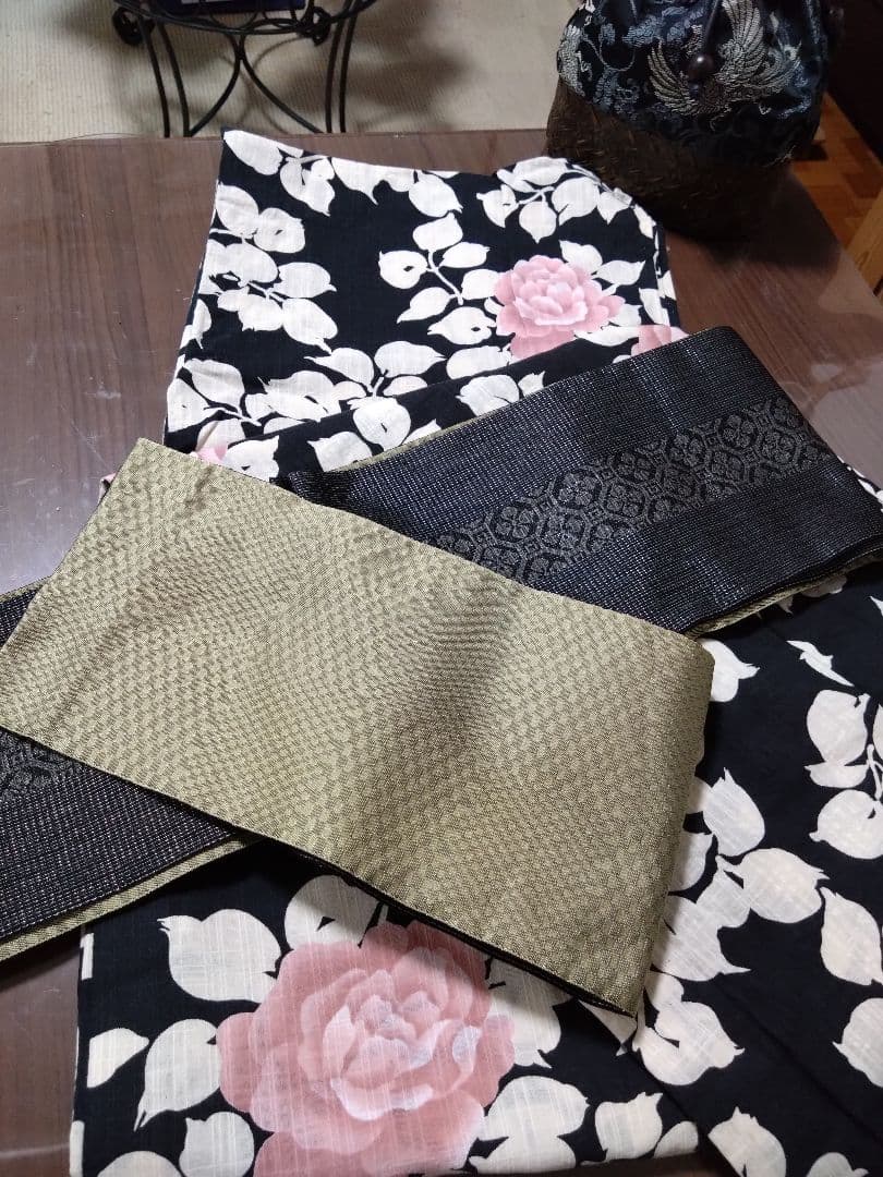 苺さま専用【美品】コムサデモードの浴衣と帯と籠巾着バックの3点セット