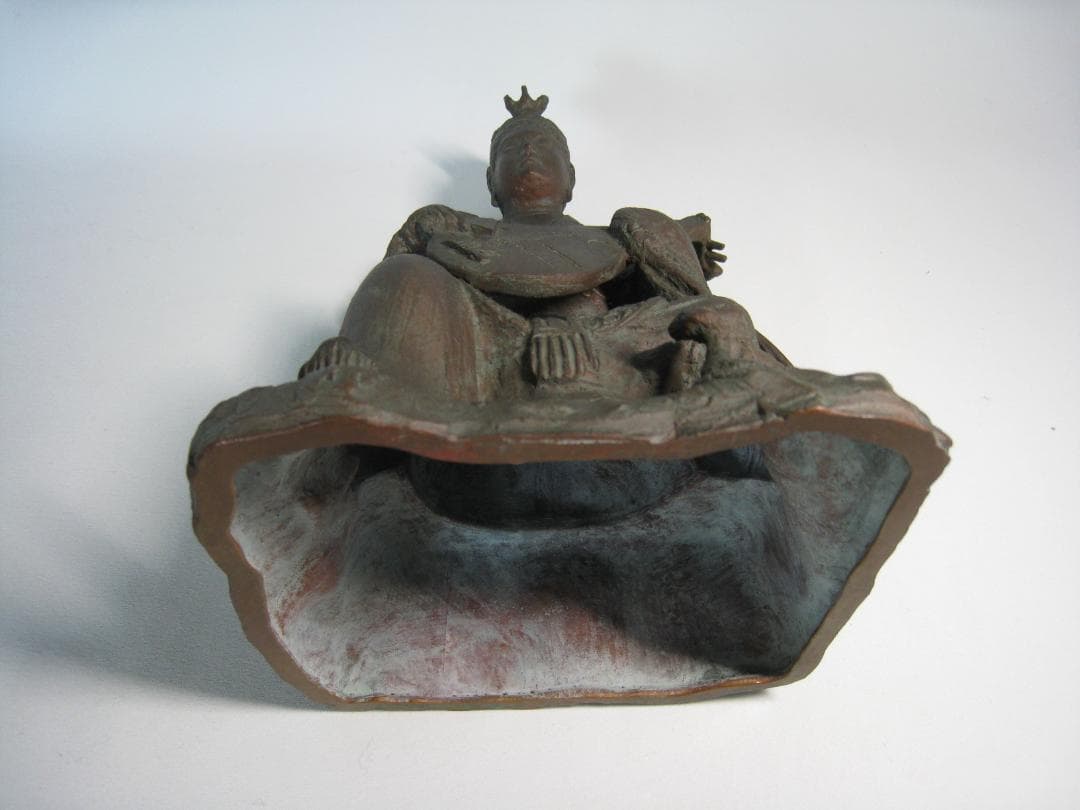 弁財天像　佐藤助雄　ブロンズ製　　芸能、学問、財運、水の女神