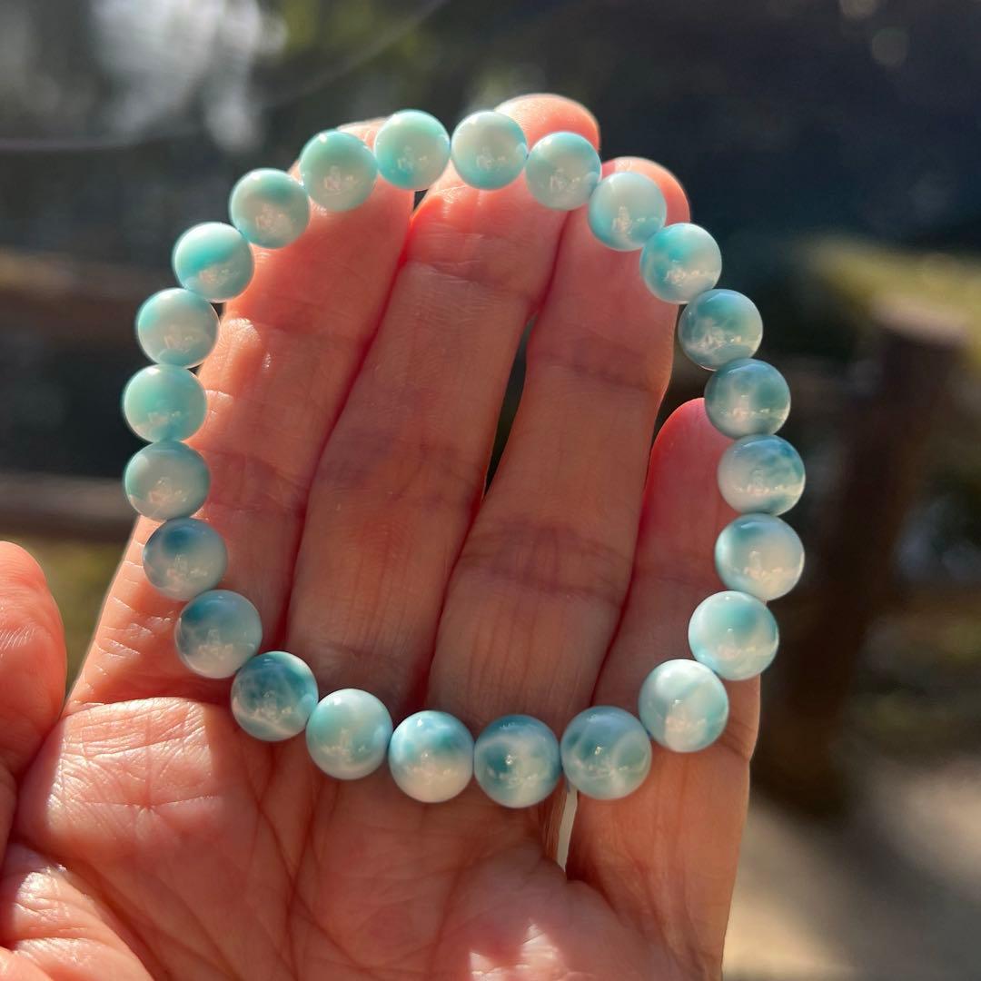 【高品質・現品のみ】ラリマー7.5ミリ内径15センチ