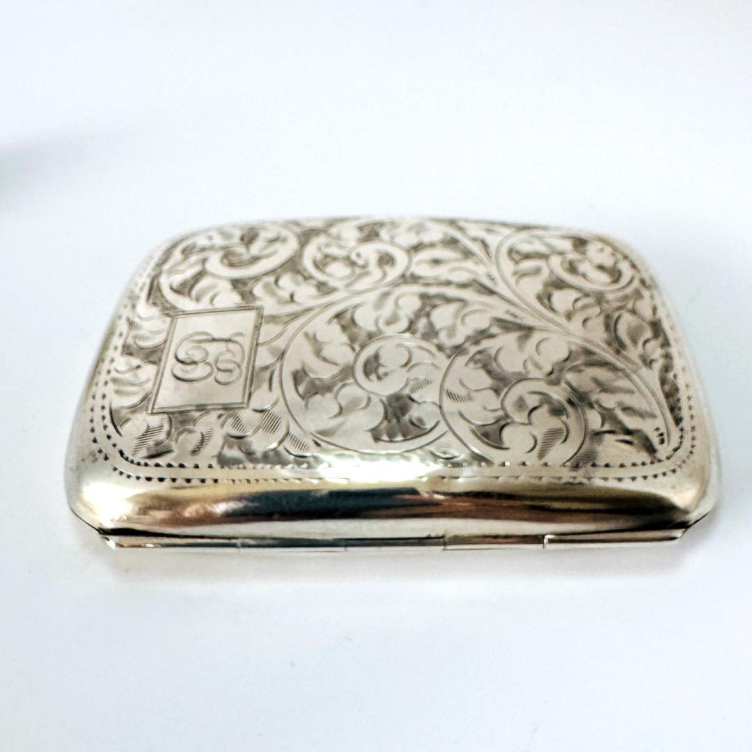 1850年代 英国 純銀製 ケース イギリス 925 バーミンガム ライオン