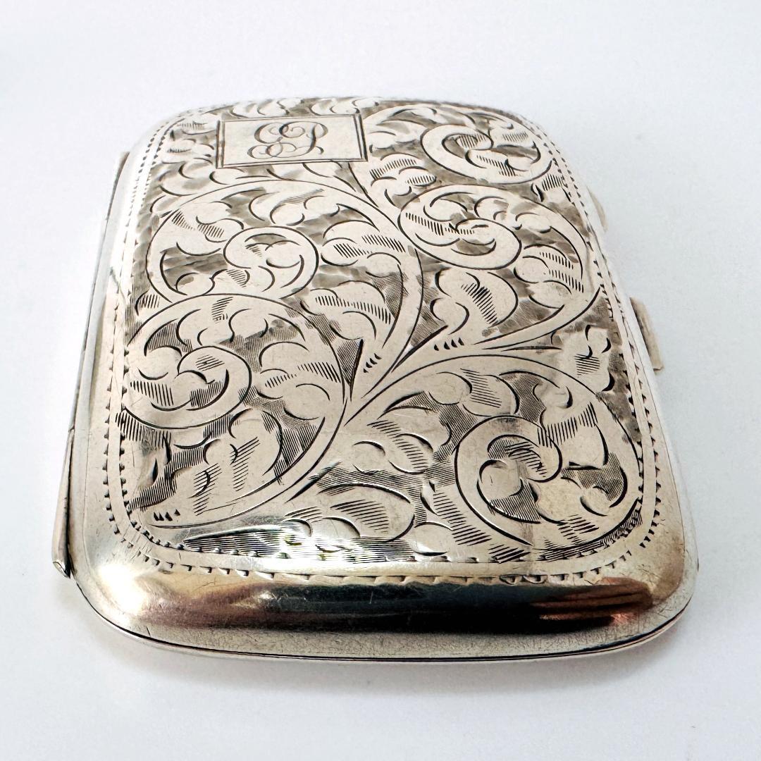 1850年代 英国 純銀製 ケース イギリス 925 バーミンガム ライオン