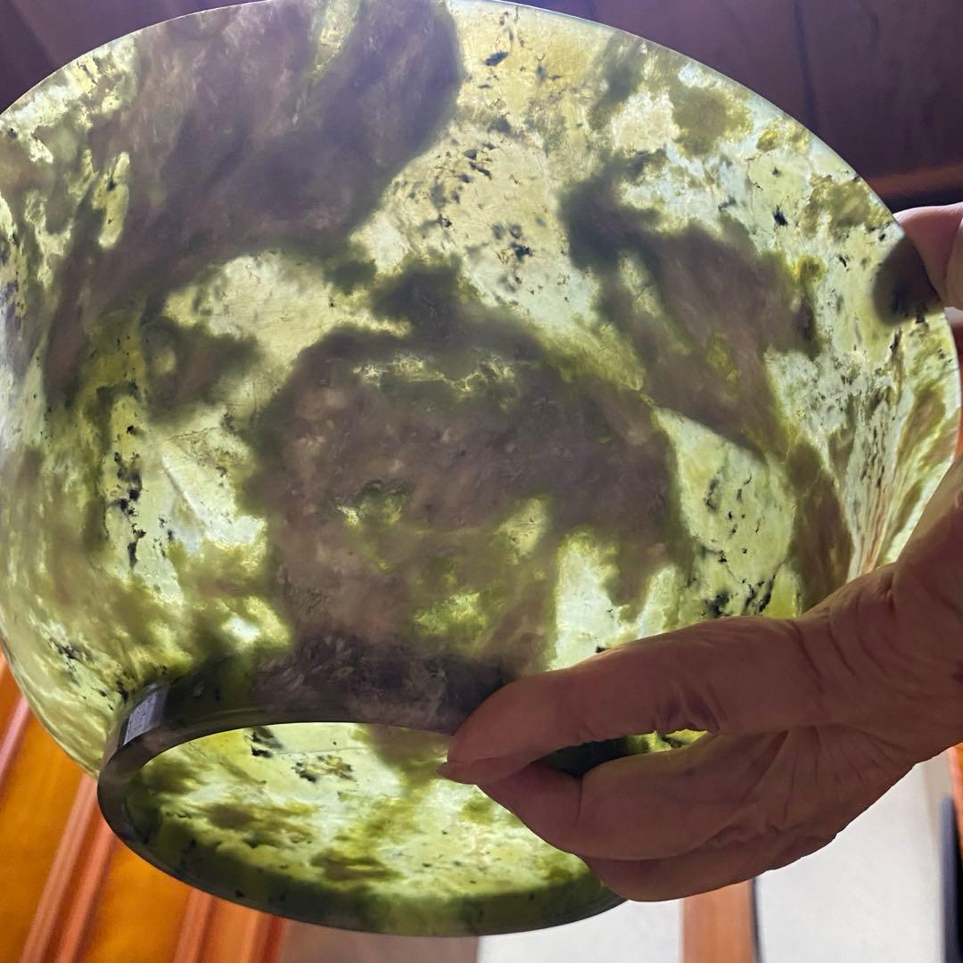 超レア‼︎ 夜光石　光身碗　中国工芸品　骨董　皿