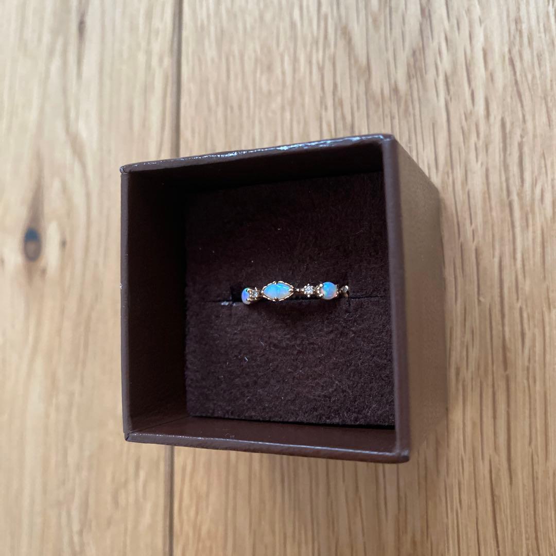 agete オパールリング 11号 K10