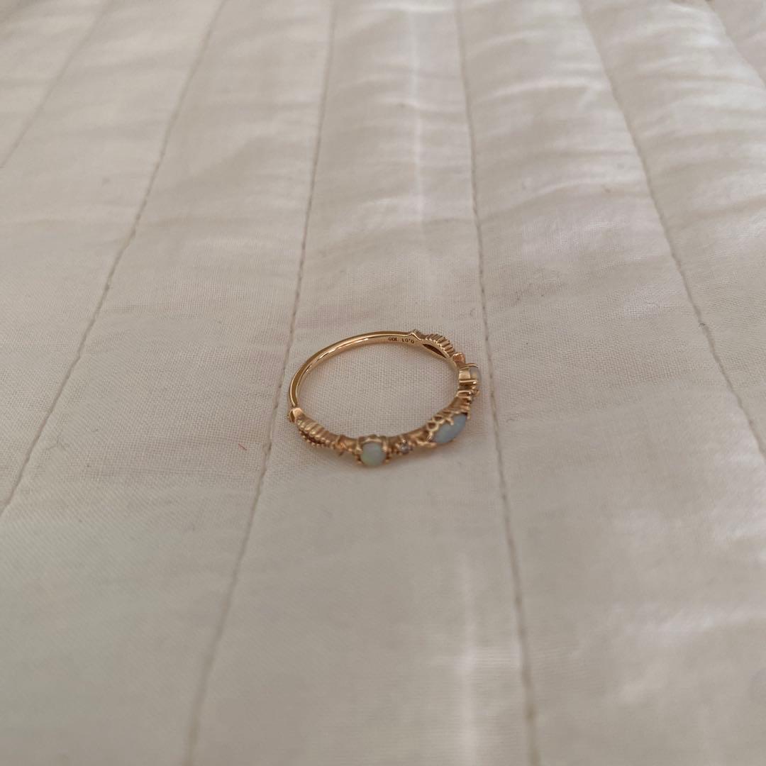 agete オパールリング 11号 K10