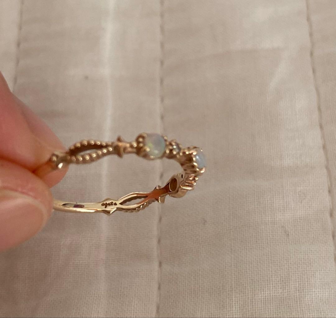 agete オパールリング 11号 K10