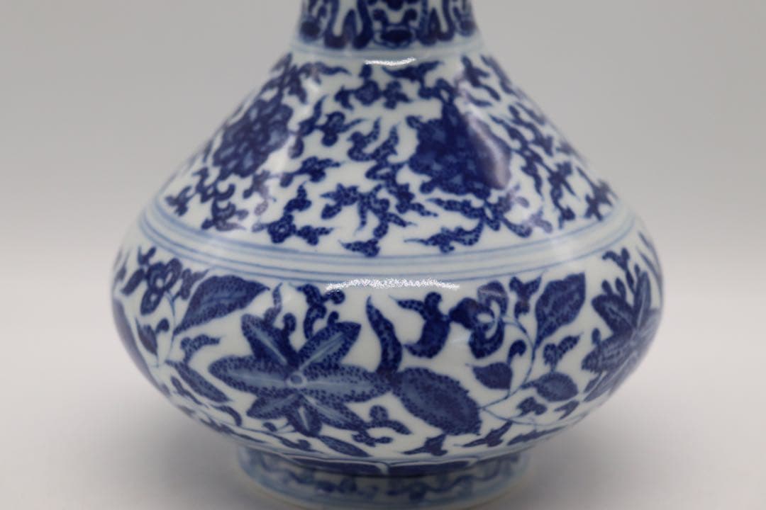 中国　染付　瓶　大清雍正年製　送料込み1223