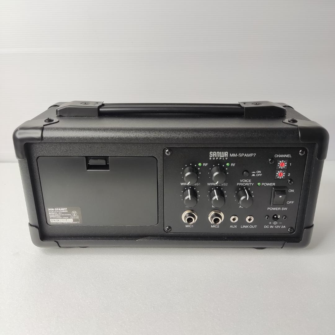 SANWA SUPPLY ワイヤレスマイク付き拡声器スピーカ　有線無線マイク4本