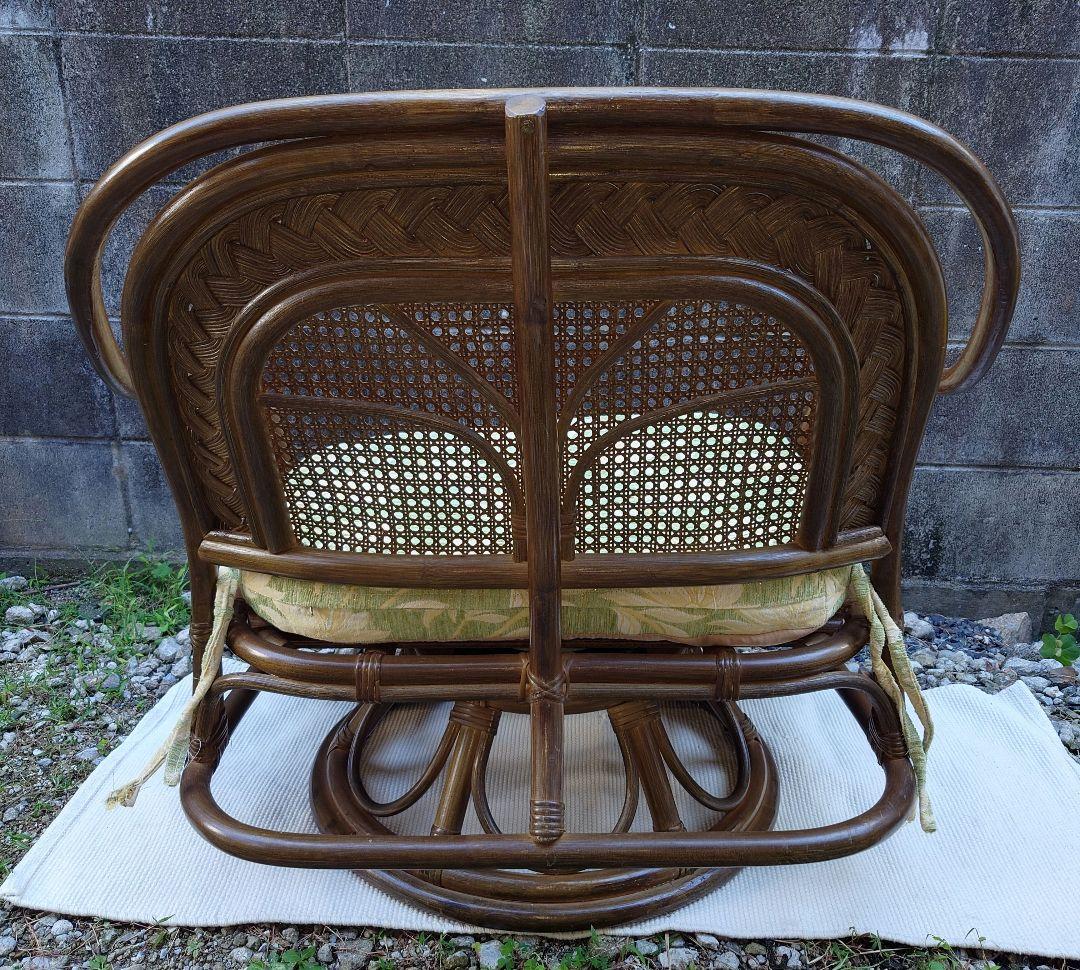 木製 ラタン 籐 藤 回転椅子 座椅子 イス いす ベンチ chair チェア