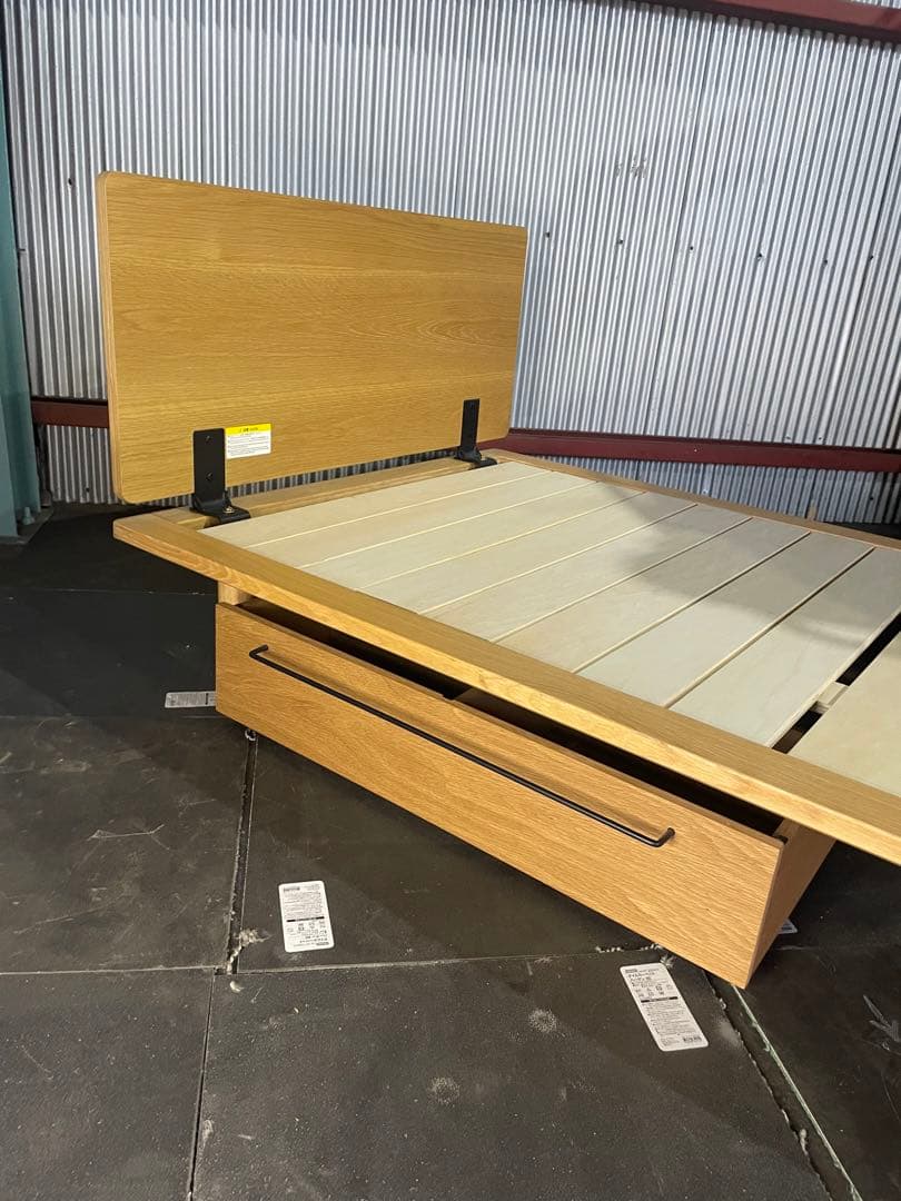 無印良品 シングル ベットフレーム 収納付き