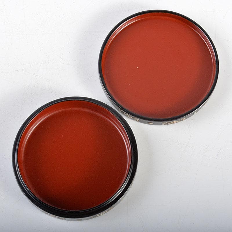 茶道具　塗師　中川正斎作　漆塗　布袋螺鈿　香合　共箱　V　R4538