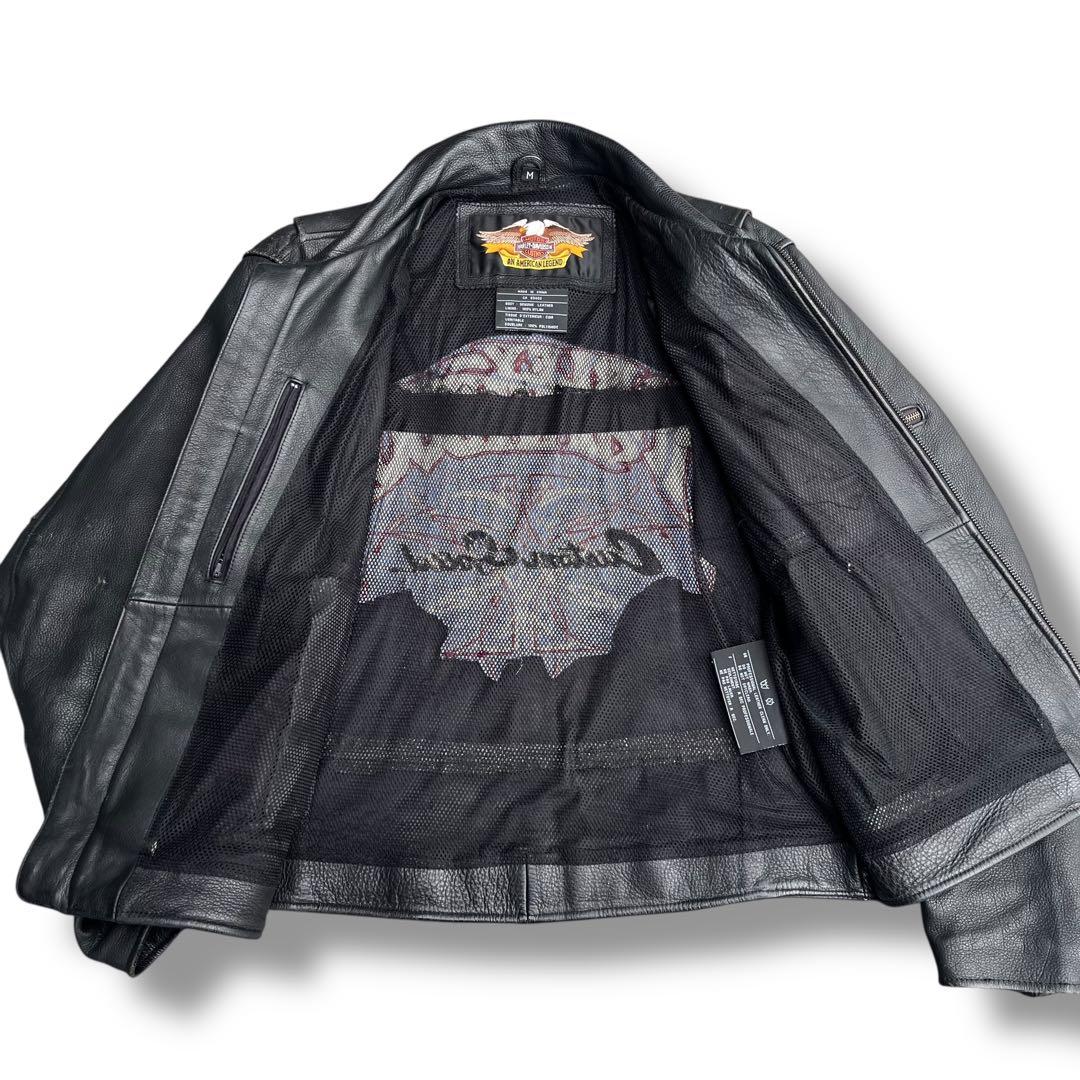 HARLEY-DAVIDSON 本革 レザーライダースジャケット M 古着