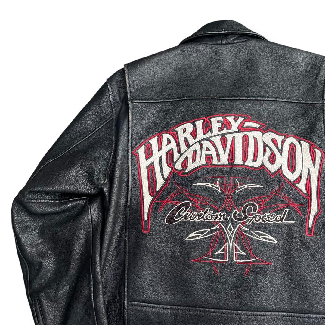 HARLEY-DAVIDSON 本革 レザーライダースジャケット M 古着