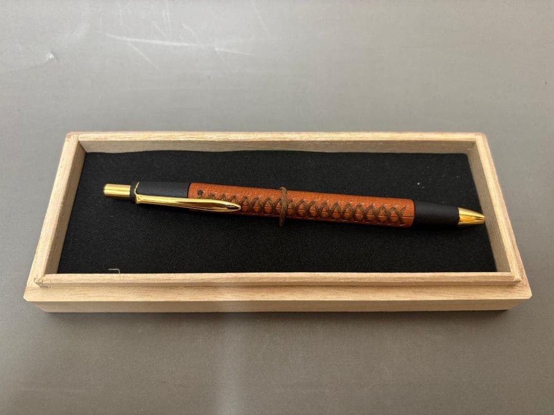 schicksa 革軸ペン【ヌメ革 オレンジ】シャープペン シックザール