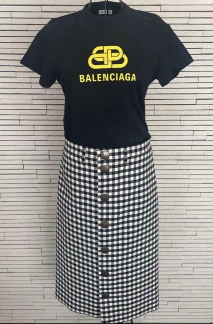 【新品未使用】Balenciaga／バレンシアガ　スカート　チェック