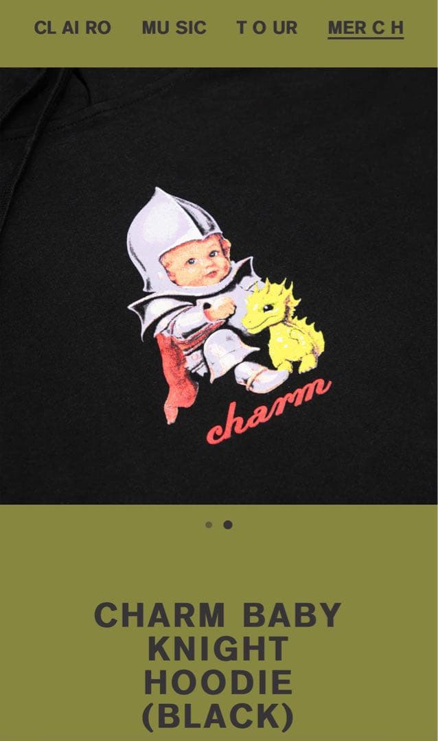 【Mサイズ】Clairo Charm Baby Knight Hoodie