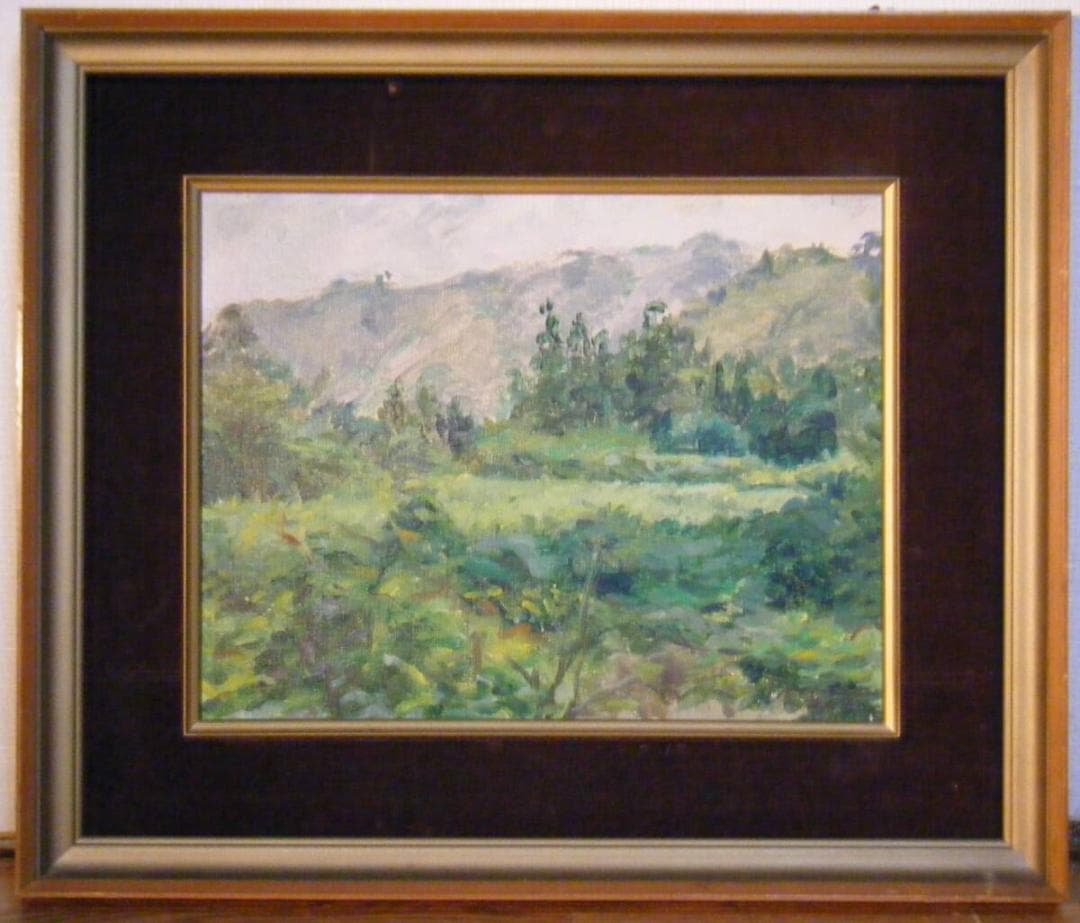 【真作】絵画　作者不詳　サイン有　油彩6号　風景画　逸品　S176