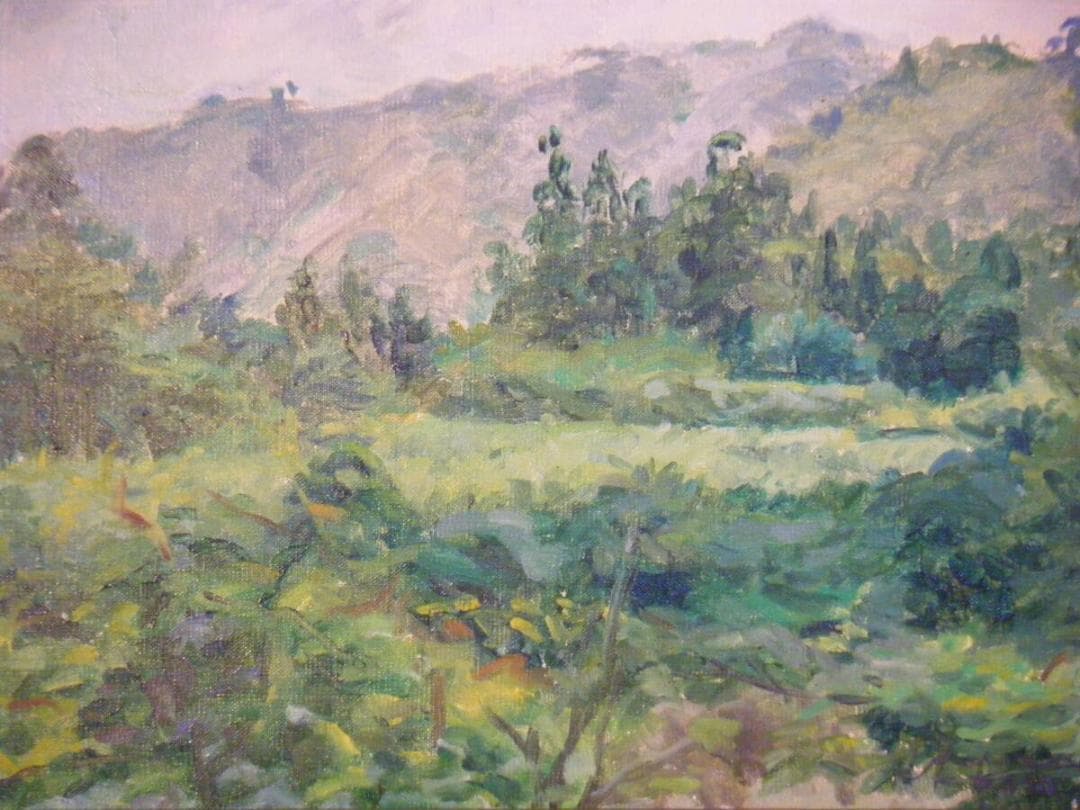 【真作】絵画　作者不詳　サイン有　油彩6号　風景画　逸品　S176