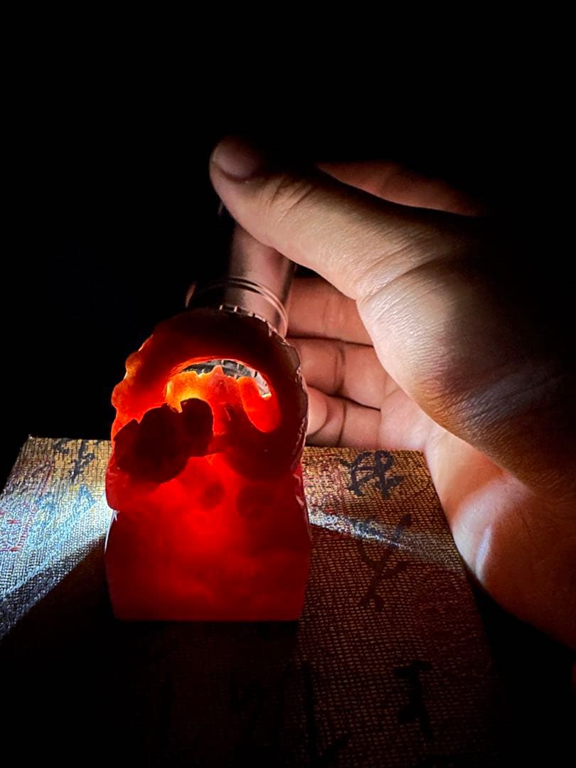 56 ラオス石　 手彫り　瑞獣　高級　印材　印石　篆刻　書道　落款　関防