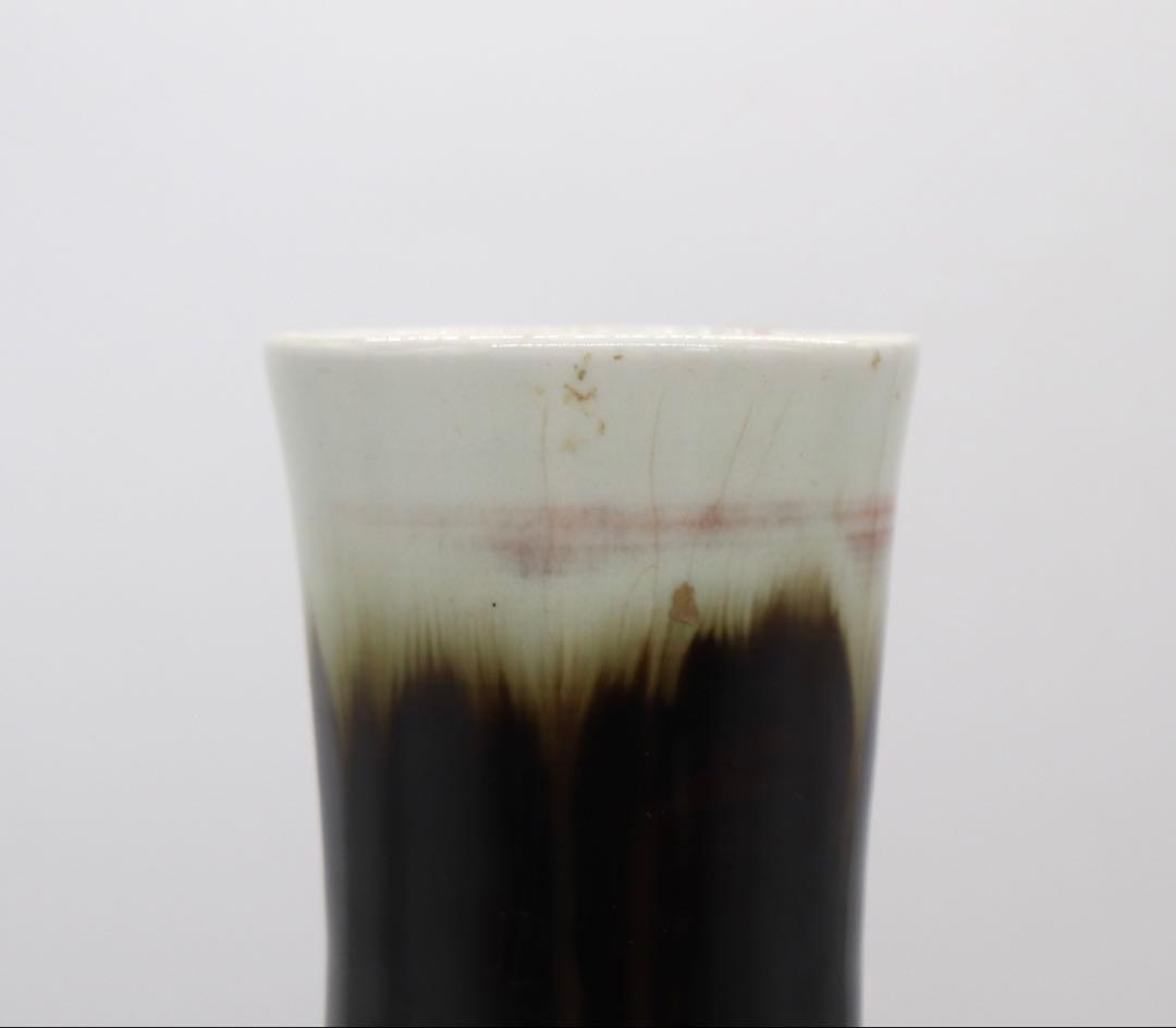 中国　1960〜1970年代景徳鎮製　窯変紅釉瓶　送料込み250605