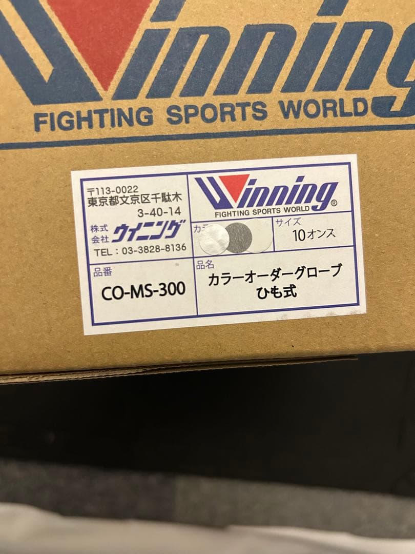 Winning ボクシンググローブ 10oz シルバー
