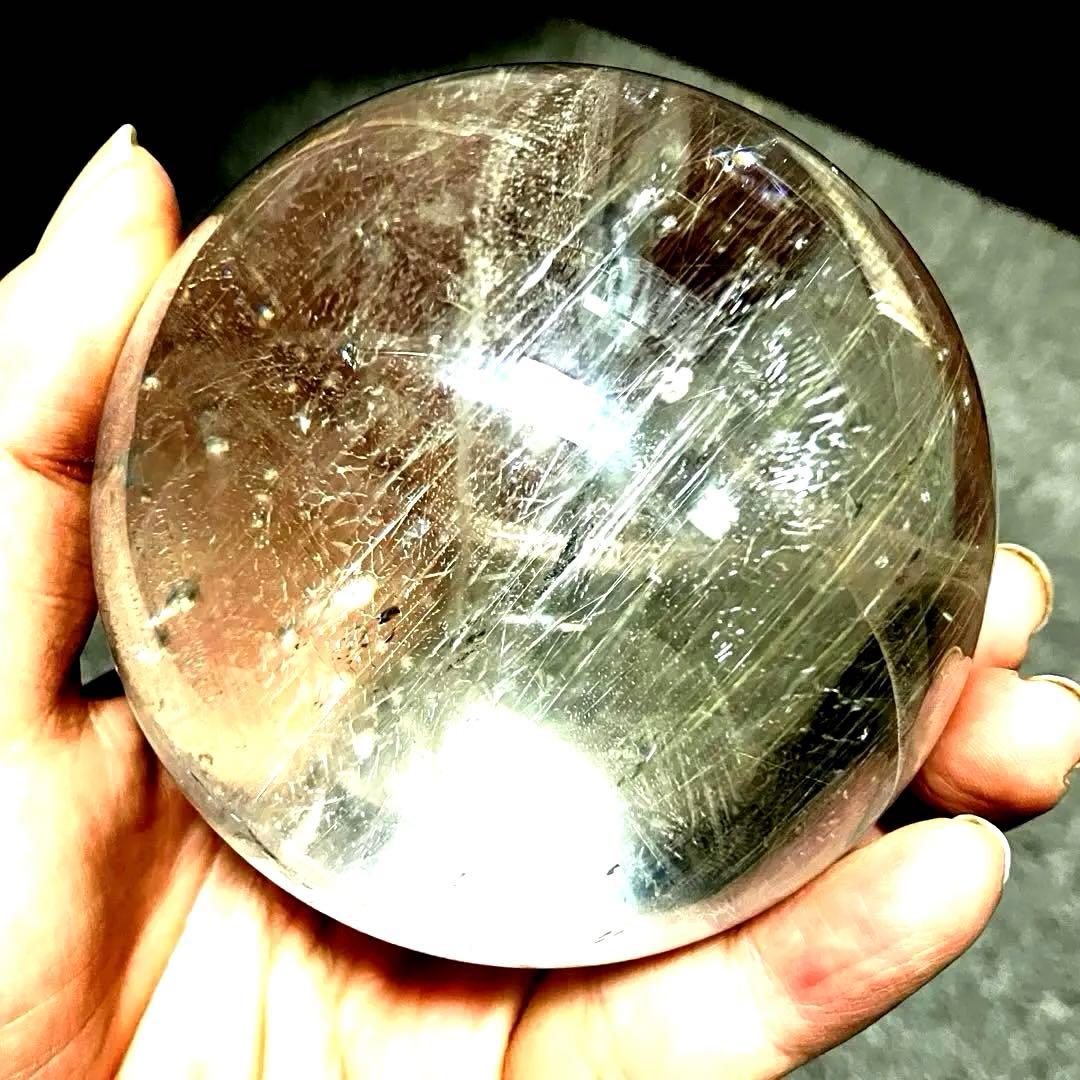 超特大　77mm ゴールドシルバールチルクォーツ　金銀水晶　パワーストーン