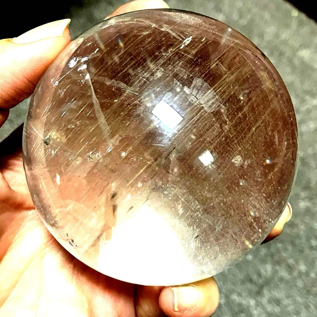 超特大　77mm ゴールドシルバールチルクォーツ　金銀水晶　パワーストーン