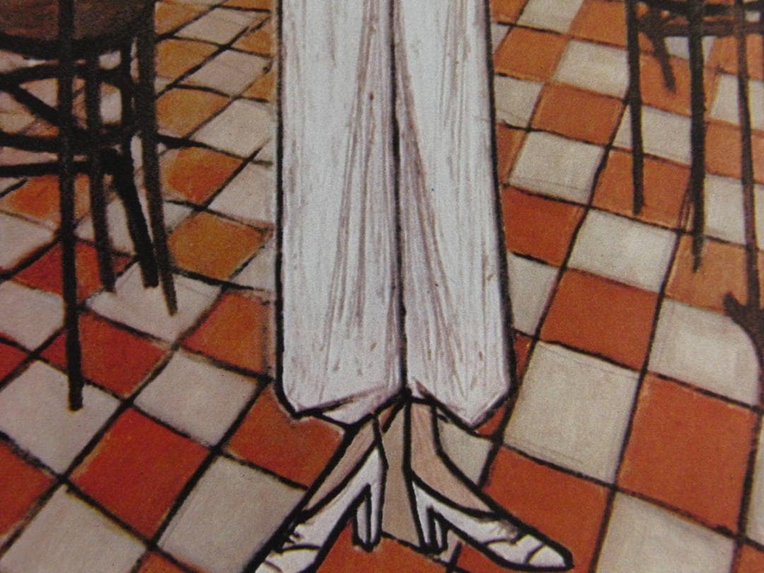 ベルナール・ビュッフェ【Travesti au boa】希少な額装用画集より