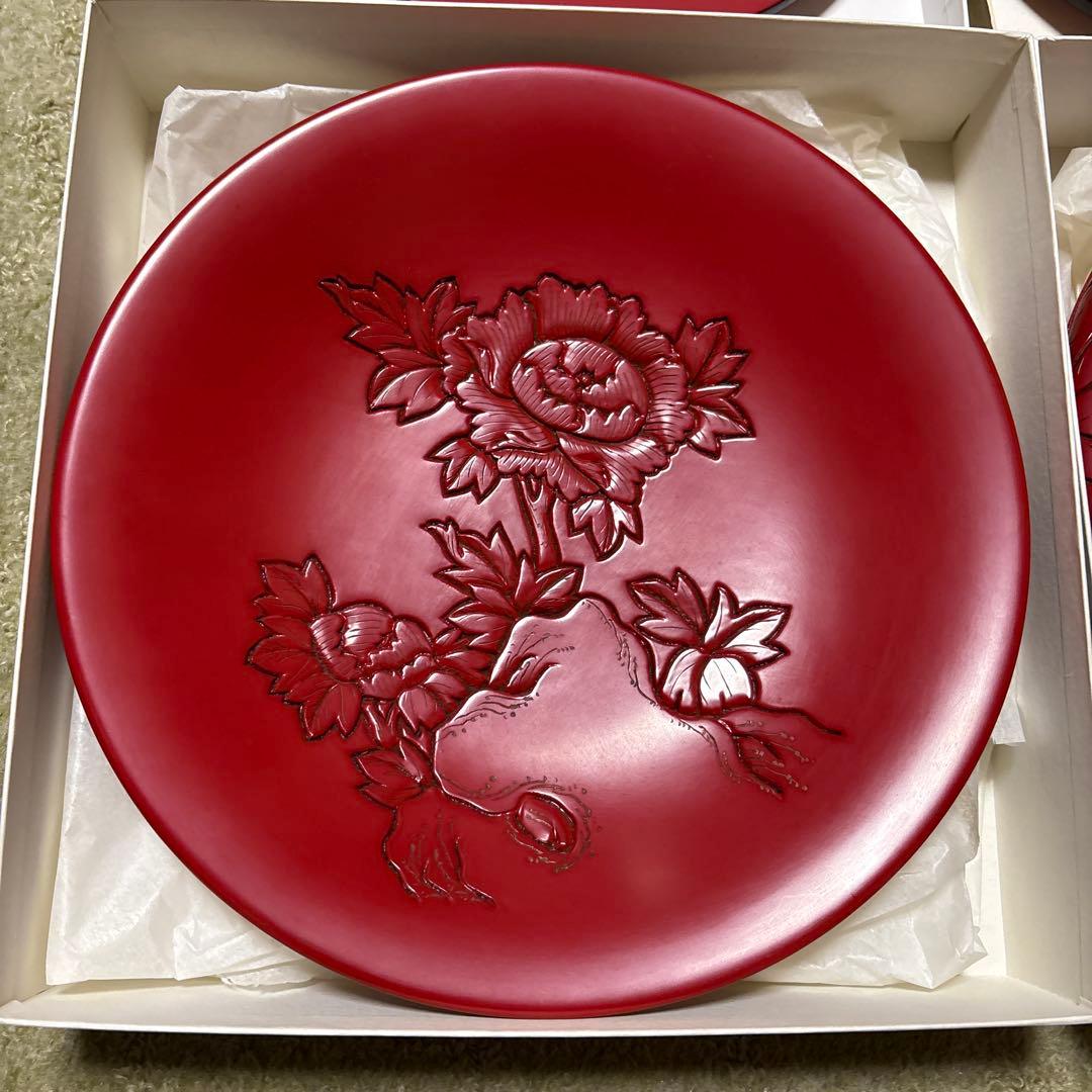 村上木彫堆朱 4枚セット