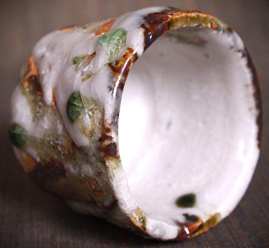 個展作品★村越琢磨【師：梅原武平】志野織部酒器B★ビードロ