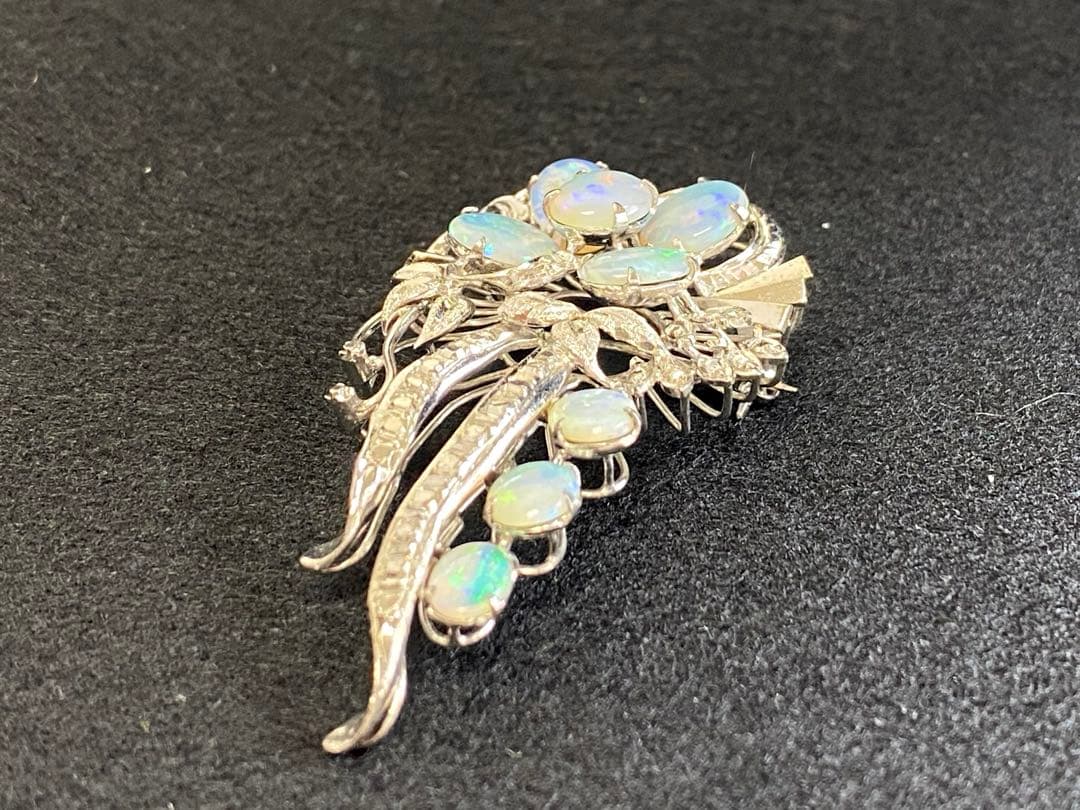 18K刻印　オパールブローチ　12.0g東Y7-0225ア㉜