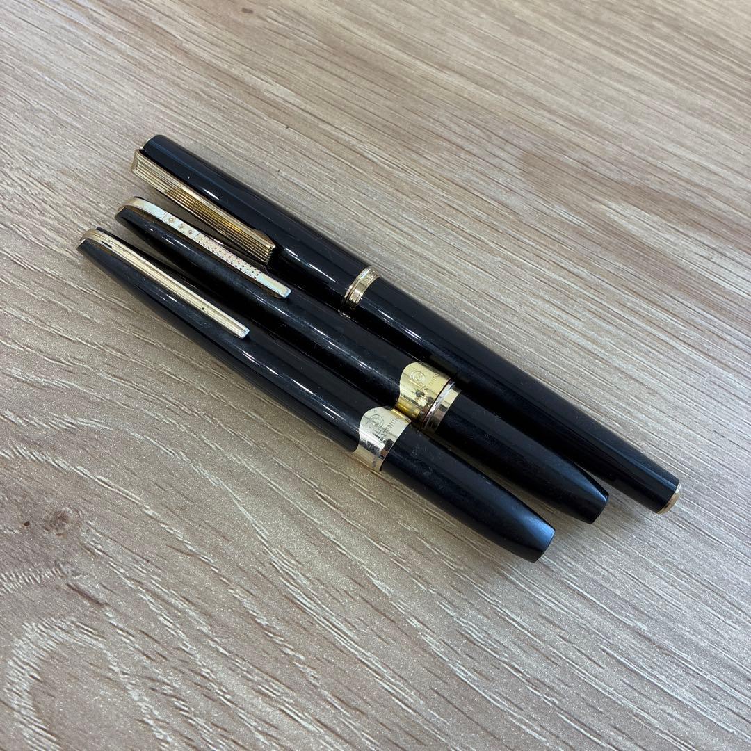 黒い万年筆セット 18Kペン先