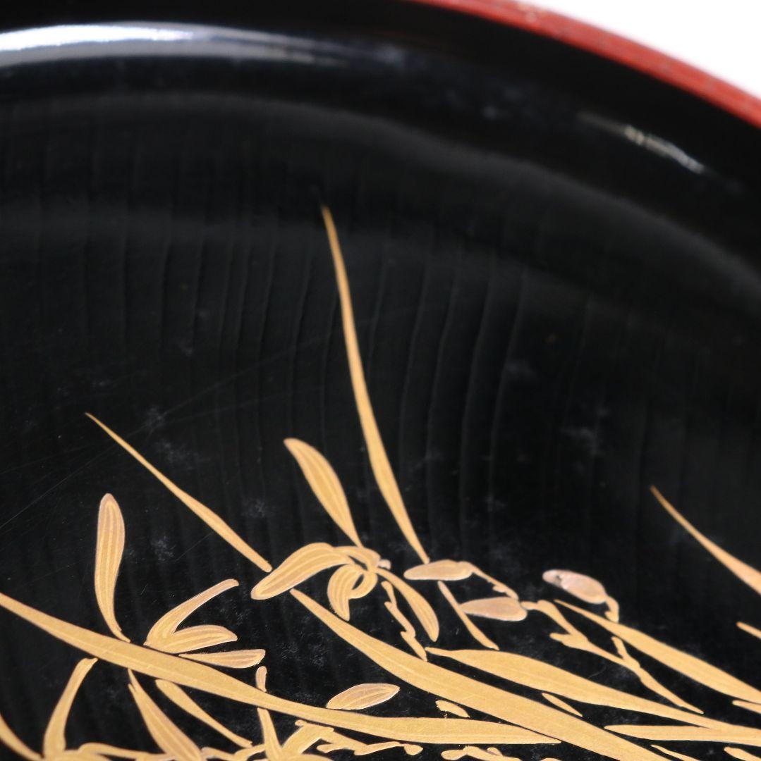 辻石斎作 松尾形菓子器 金蒔絵 共箱　rV747　N4