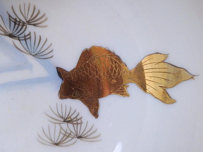 古伊万里　色絵　金魚に藻の図　盃洗　TX0DACG-AS-fbrx