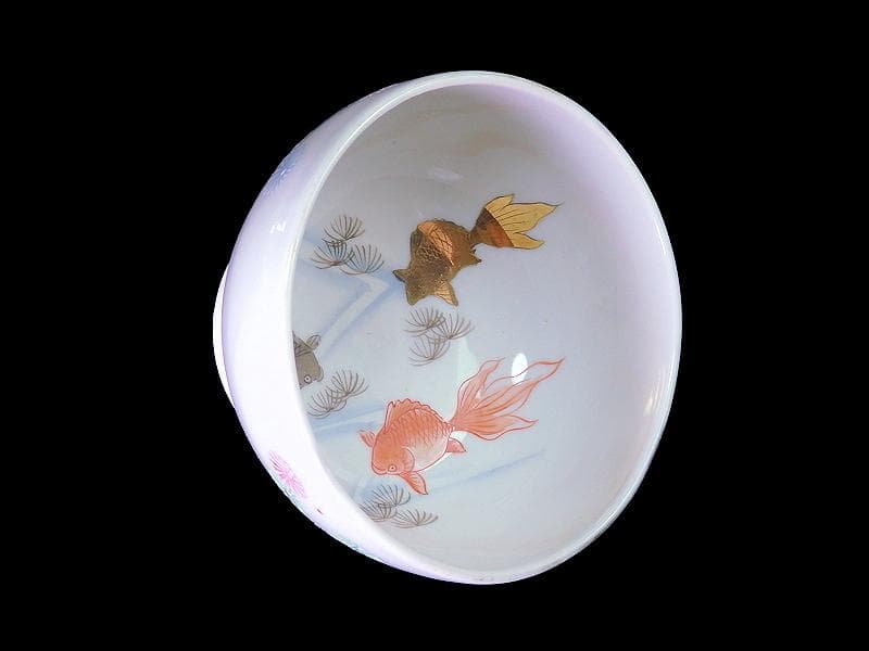 古伊万里　色絵　金魚に藻の図　盃洗　TX0DACG-AS-fbrx