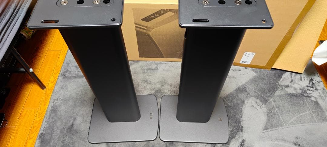 KEF S2 Floor Stand カーボン・ブラックペア スピーカースタンド