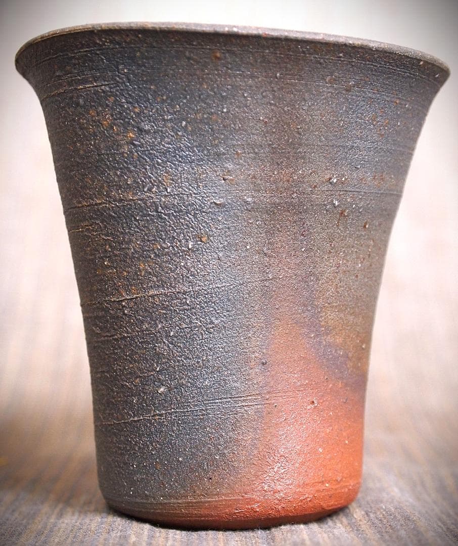 人気作家★中里隆★唐津南蛮麦酒器C★緋色